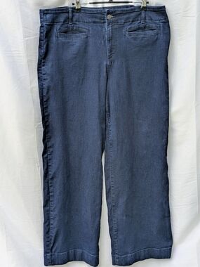 Cleo Wide Leg High Rise Denim Jeans Porkchop Pocket Coastal Grandmother Corpcore